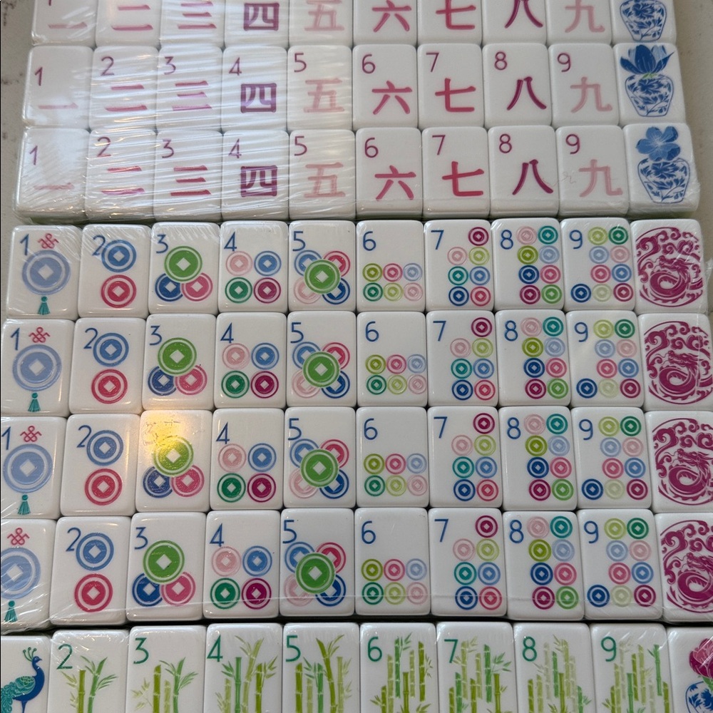 Mahjong Tiles. New. Green. 2 Sets Left. Sets have slight misprints. see details - Picture 15 of 16